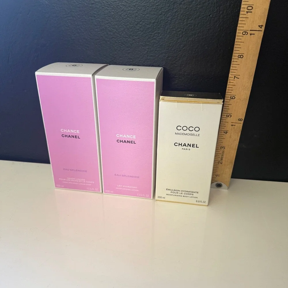 Chanel Packaging Lot Bags Boxes Tissue Ribbon White Black Excellent EMPTY